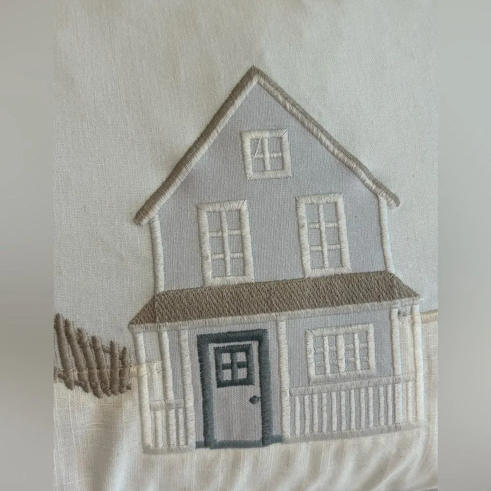 Lumbar Pillow Cover Case ONLY 13x23 Beach Houses Lighthouse Linen Cotton